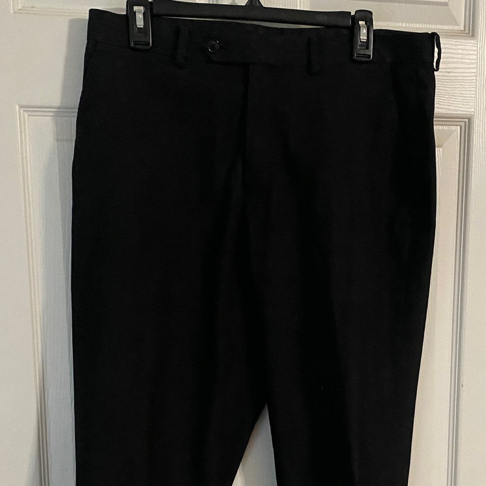 Michael by Michael Kors Classic Black Trousers Dress suit pants striped 34 30